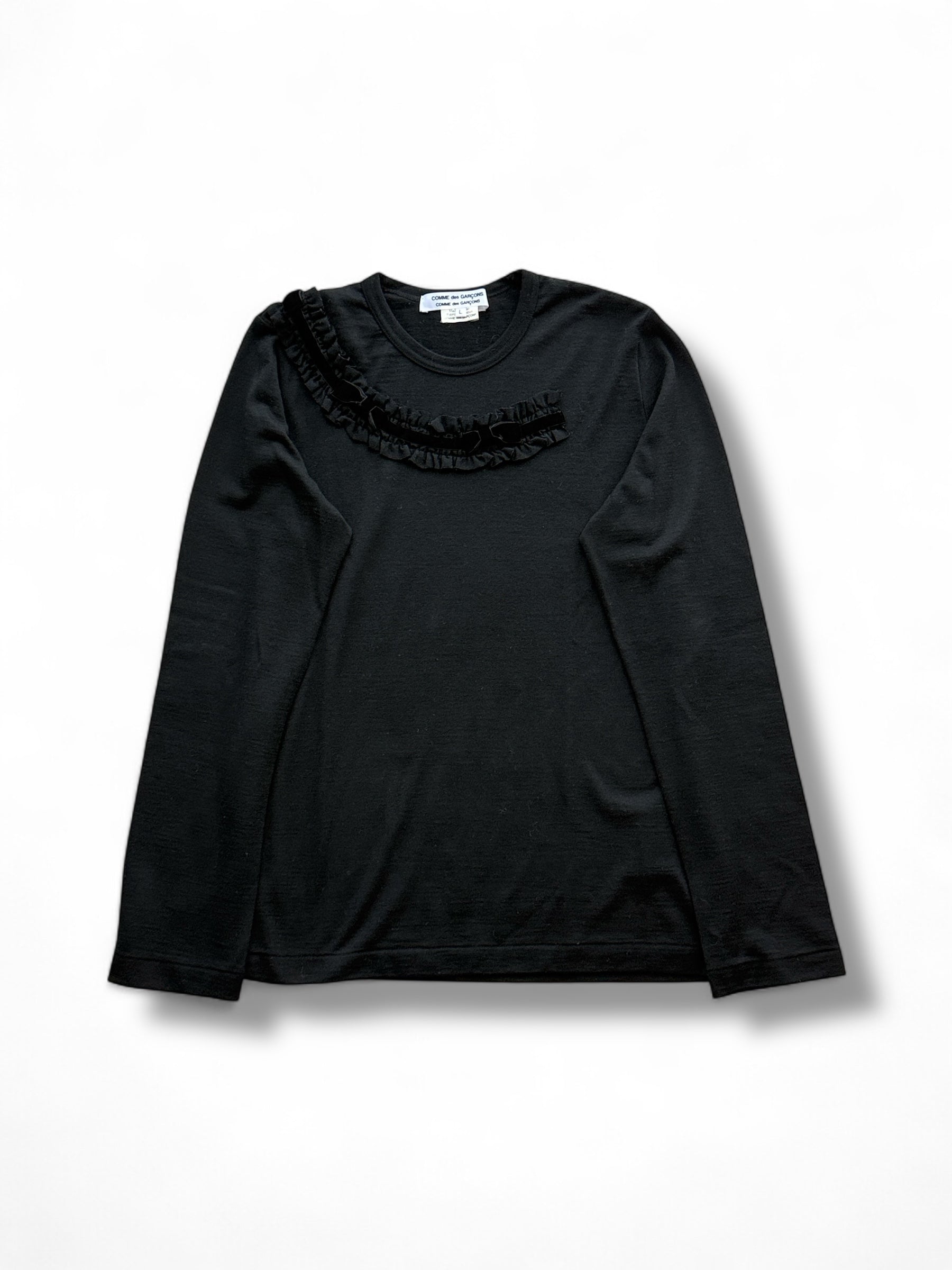 AD2006 "COMME des GARCONS COMME des GARCONS"  RIBBON LONG T-SHIRT