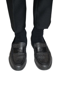 LATE 00s "EMPORIO ARMANI" STUDDED LOAFERS