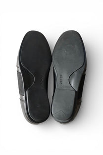 "KENZO" ROUND-TOE LEATHER SLIP-ONS