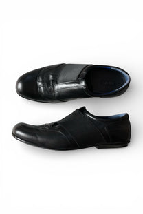 "KENZO" ROUND-TOE LEATHER SLIP-ONS