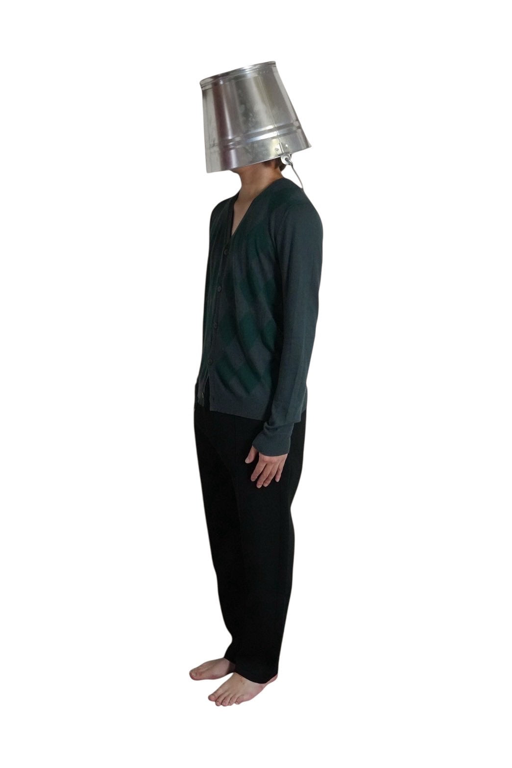 "AGNES B. HOMME" CHECK CARDIGAN