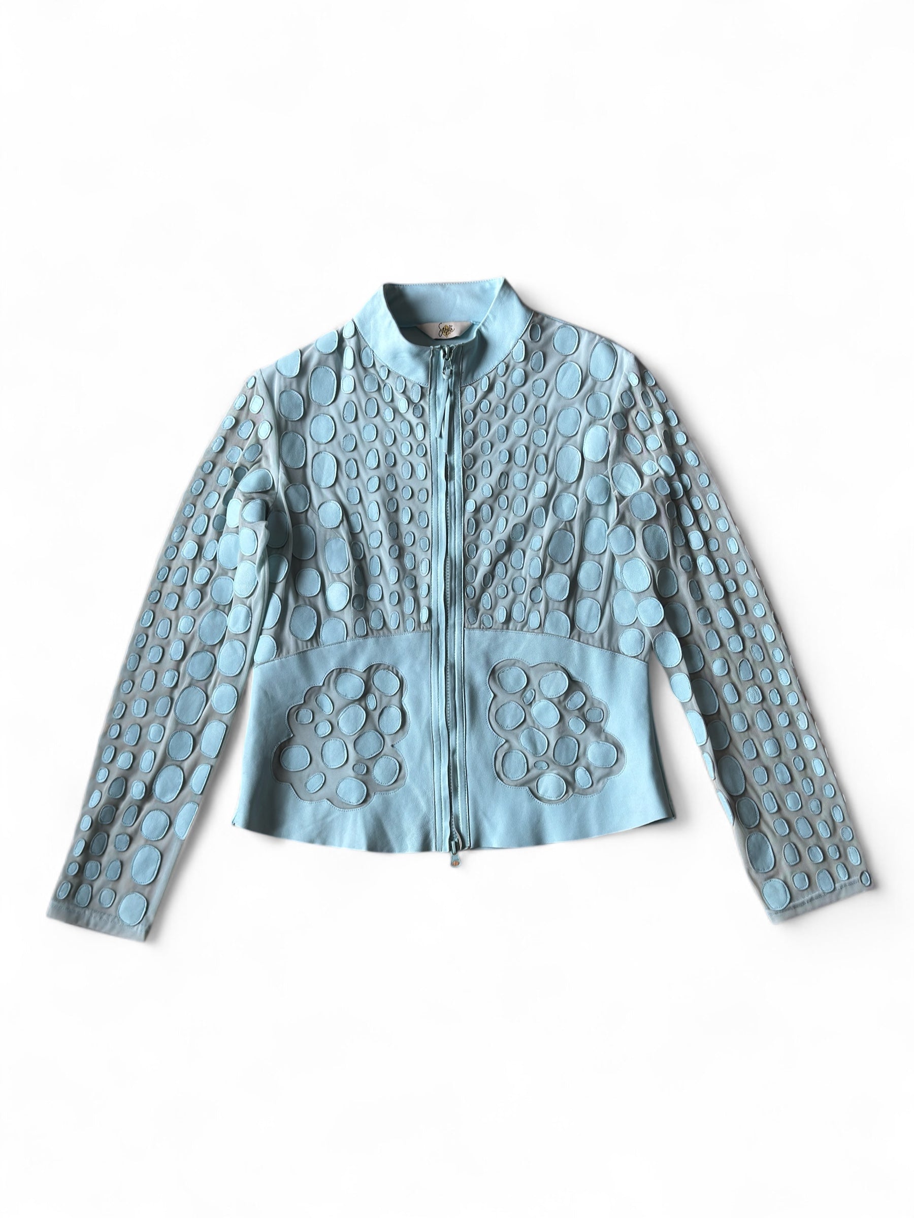 LEATHER MESH DOCKING JACKET