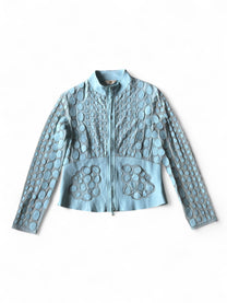 LEATHER MESH DOCKING JACKET