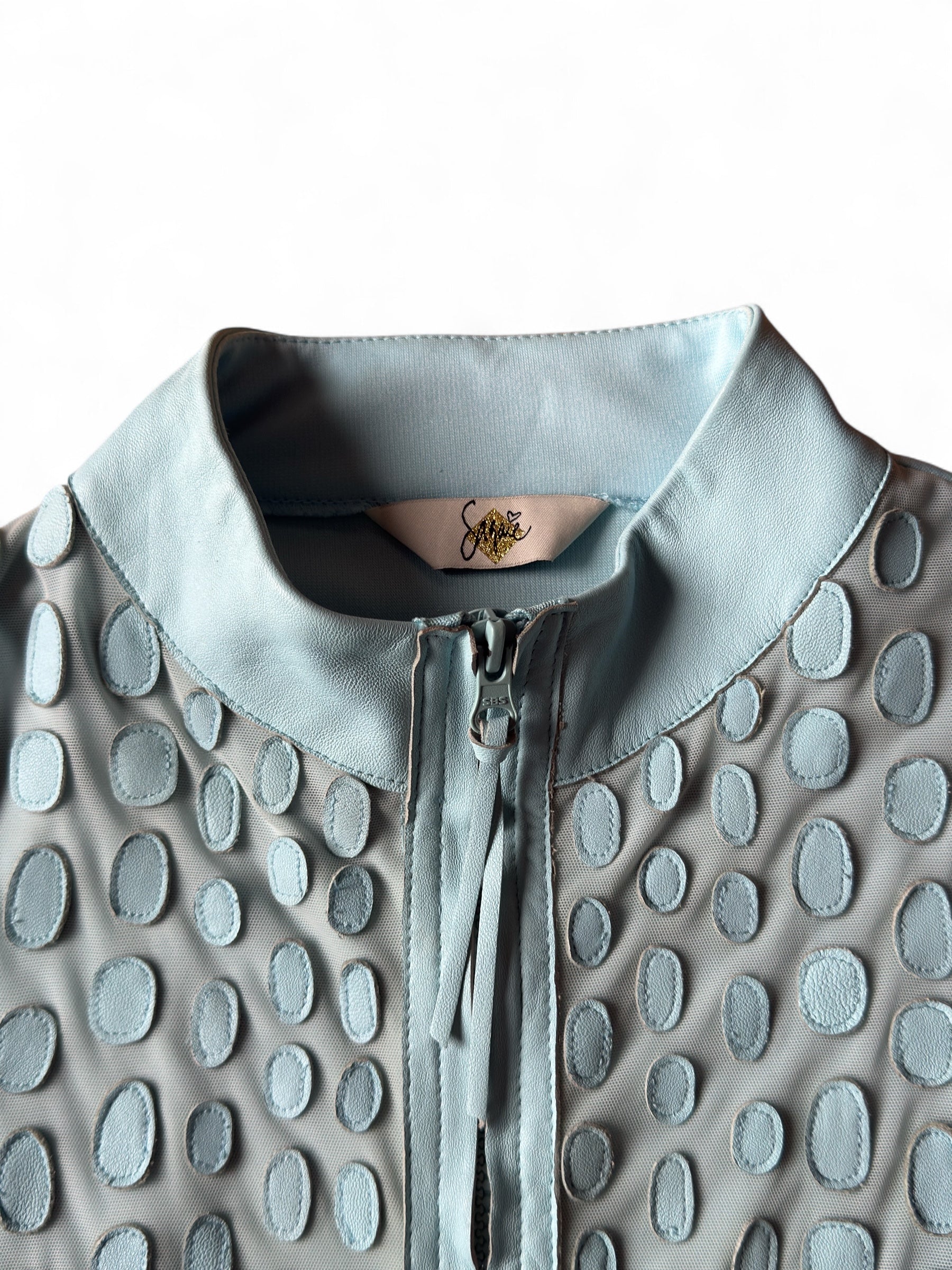 LEATHER MESH DOCKING JACKET