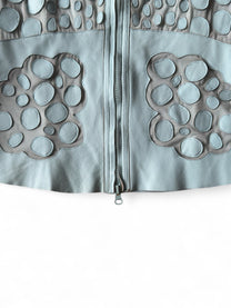 LEATHER MESH DOCKING JACKET