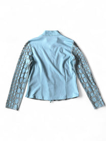 LEATHER MESH DOCKING JACKET