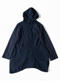 "GOMME" FLEECE DOCKING WOOL COAT